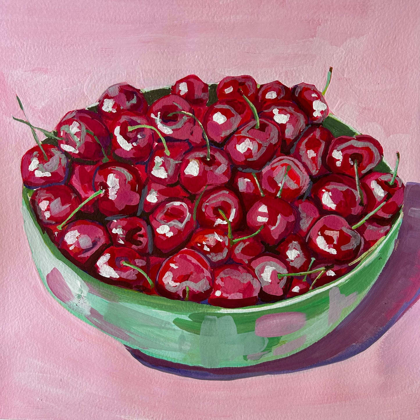 Cherries in Gouache