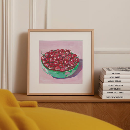 Cherry Pink Gouache Poster